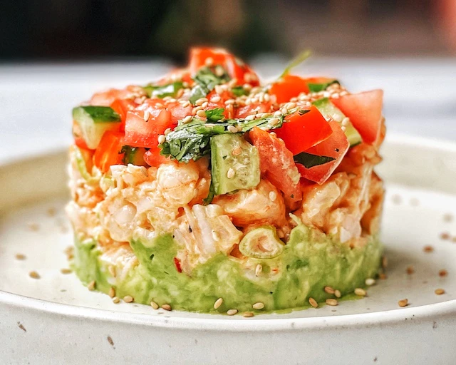Prawn, Avocado and Salsa Stack